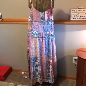 Tie strap dress multi color